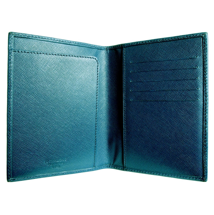 72 SMALLDIVE Bi-Colored Navy Green Passport Sleeve_Image 2