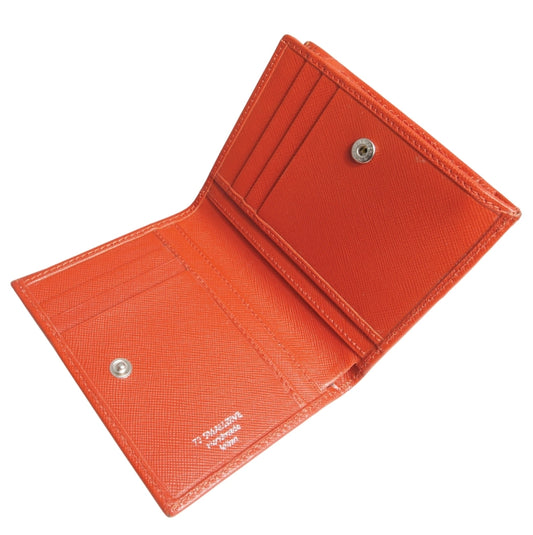 72 Smalldive Brick Red Saffiano Leather French Wallet Image 2