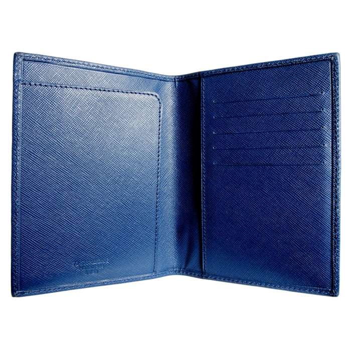 72 SMALLDIVE Navy Saffiano Leather Passport Sleeve Image 2
