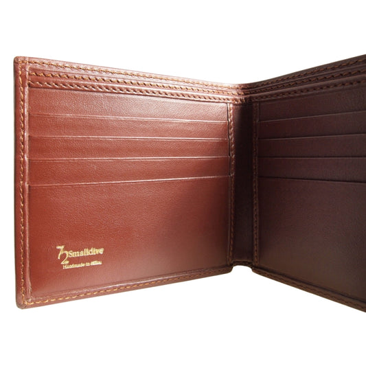 72 SMALLDIVE Small Mahogany Buffed Leather Billfold 8 Card Slots Image 2