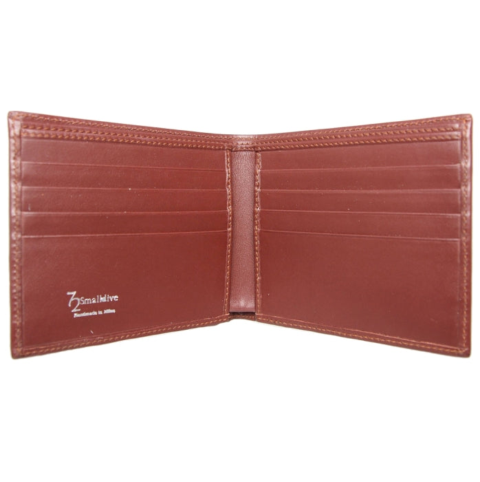 72 SMALLDIVE Small Mahogany Buffed Leather Billfold 8 Card Slots Image 3