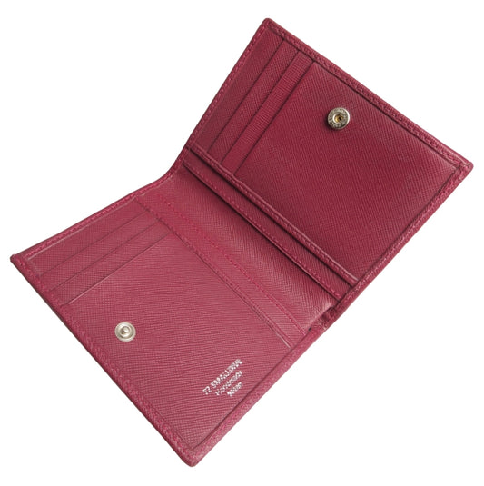 72 Smalldive Fuchsia Saffiano Leather French Wallet Image 2