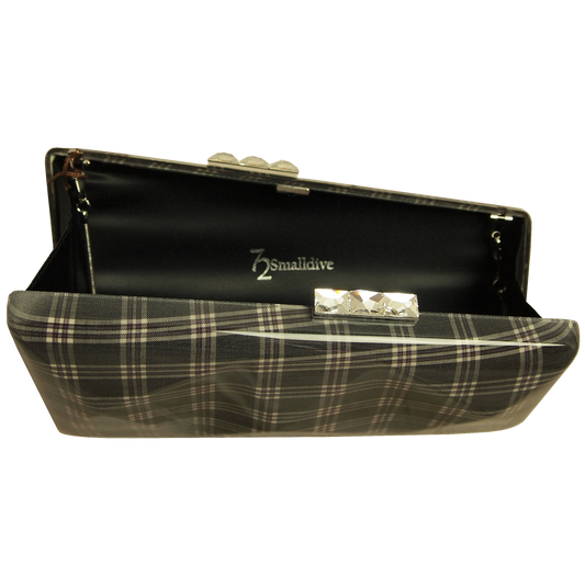Minaudière in Grey Glen Plaid