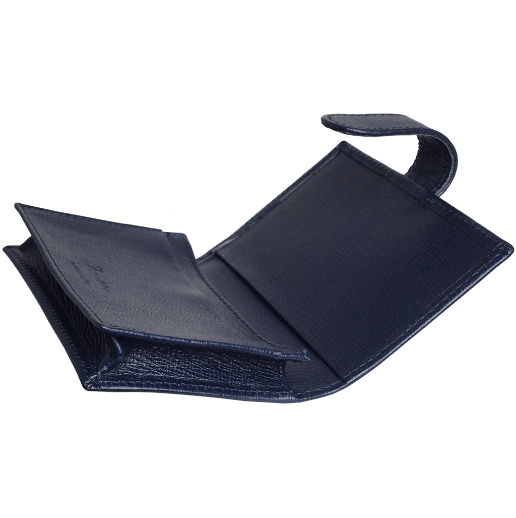 Saffiano Business Card Case Blue
