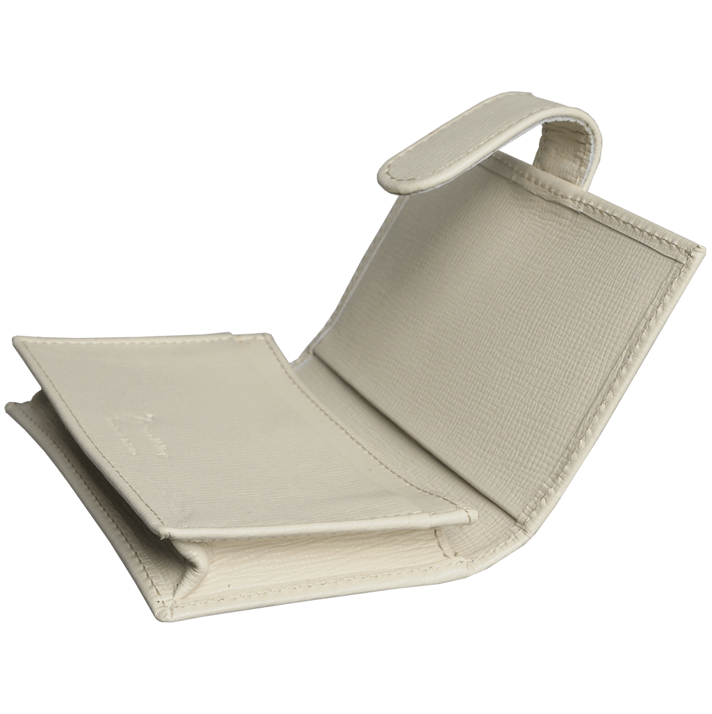 Saffiano Business Card Case Ivory