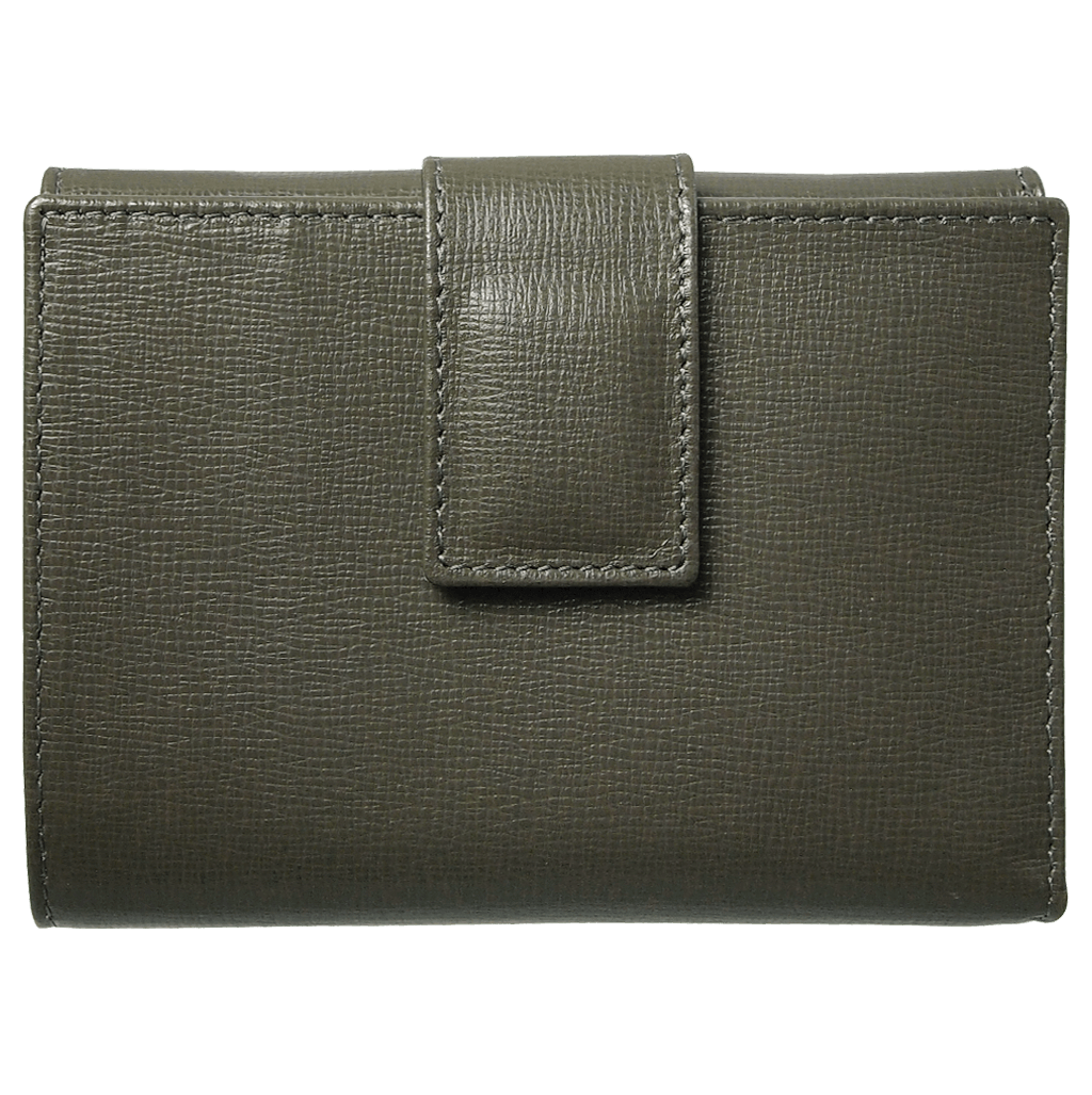 72 Smalldive Womens Wallets 6 Credit Card Saffiano Leather French Wallet Olive.