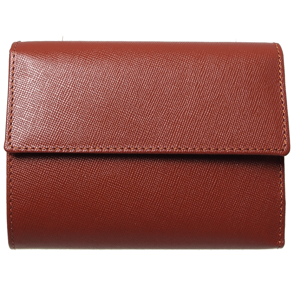 72 Smalldive Womens Wallets 5 Credit Card Saffiano Leather TriFold Wallet Brown.