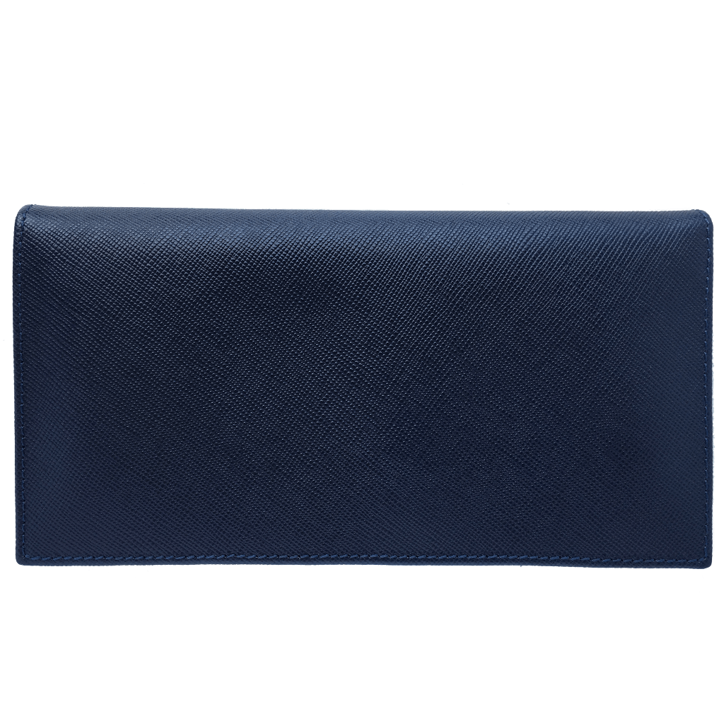 72 Smalldive Unisex Wallets Saffiano Long Envelope Wallet Blue.