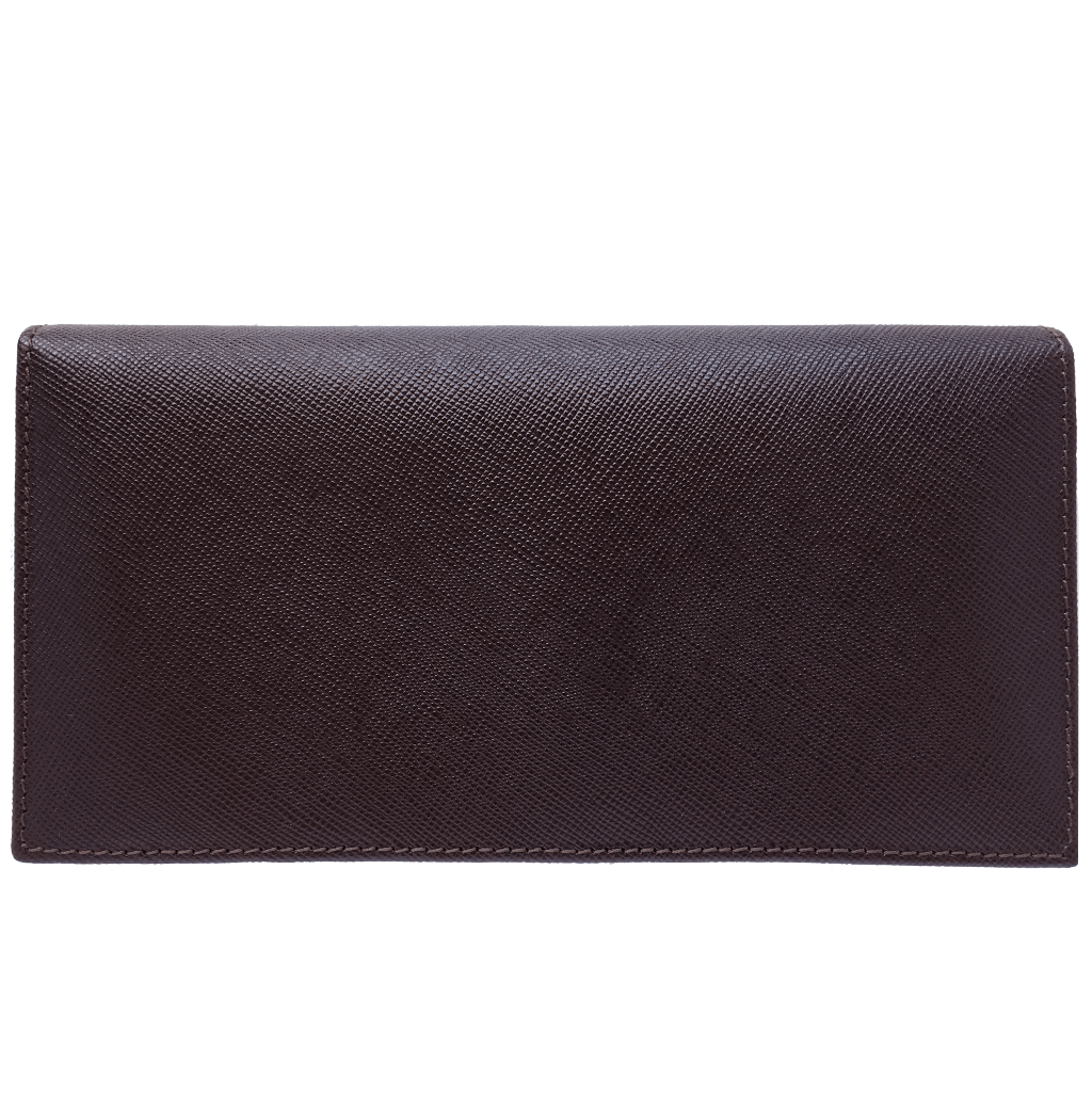 72 Smalldive Unisex Wallets Saffiano Long Envelope Wallet Brown.