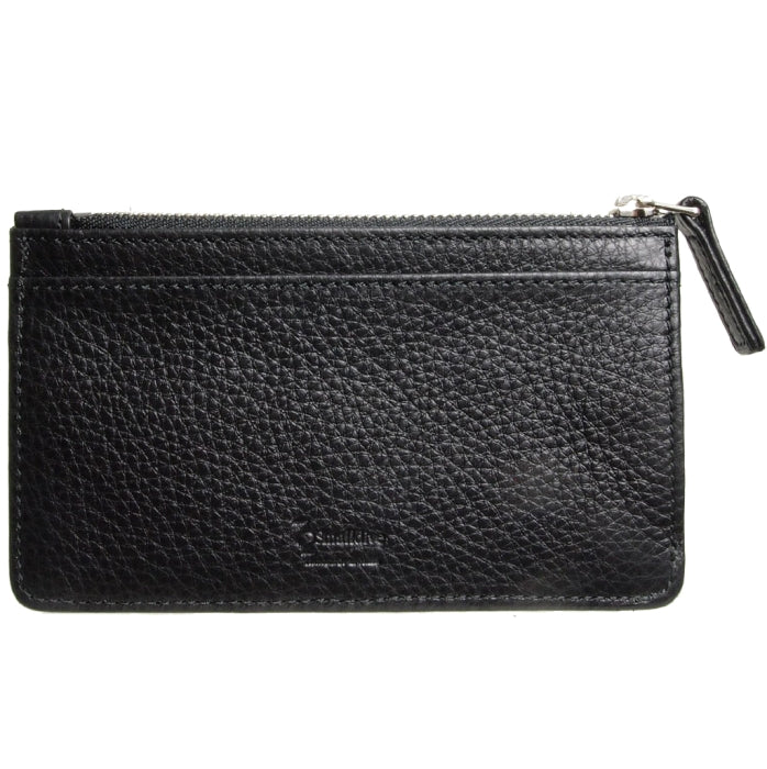 72 SMALLDIVE Navy Textured Leather Zip Card Wallet With 6 Card Sleeves Image 1