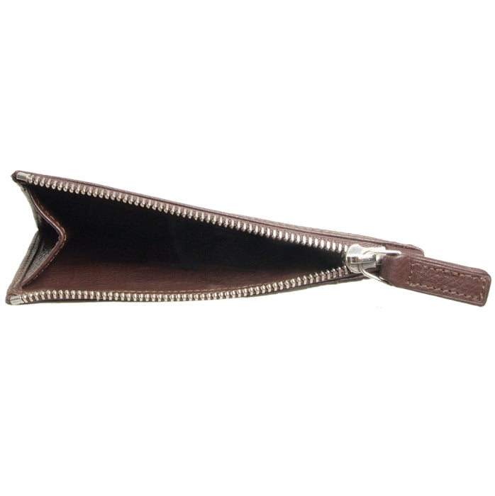 72 SMALLDIVE Brown Textured Leather Zip Card Wallet With 6 Card Sleeves Image 3