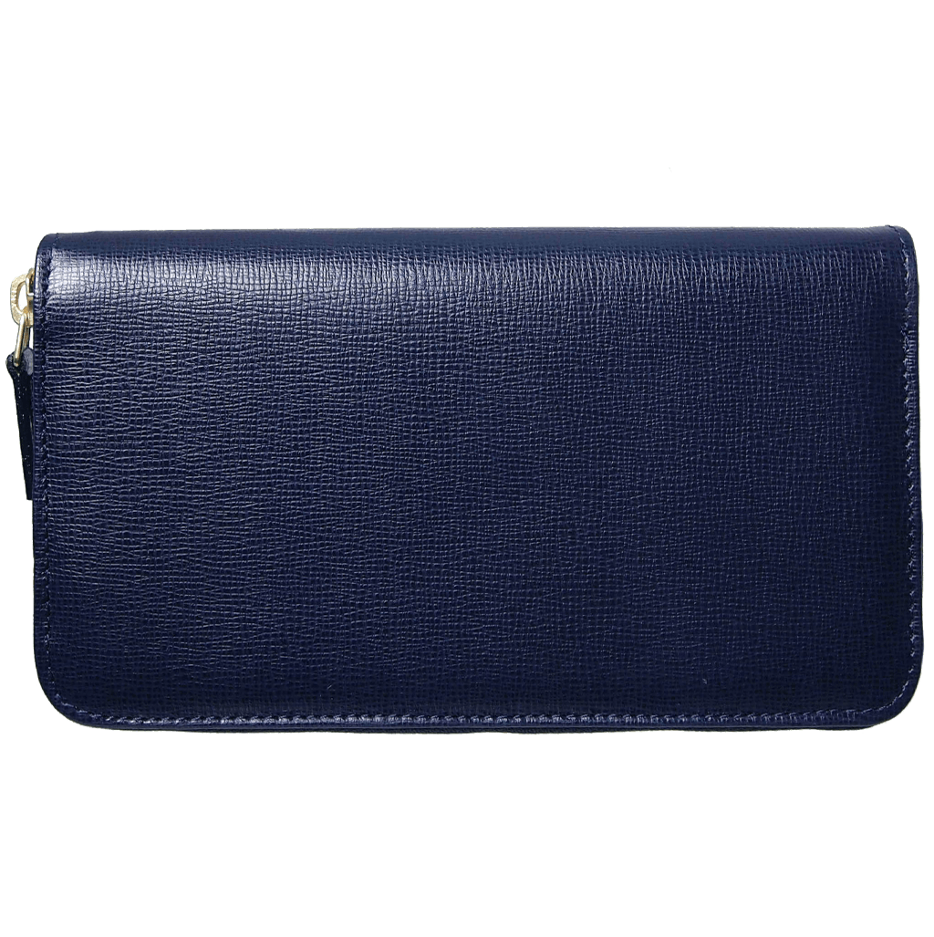 72 Smalldive Unisex Wallets 8 Credit Card Saffiano Zip Around Wallet Blue.