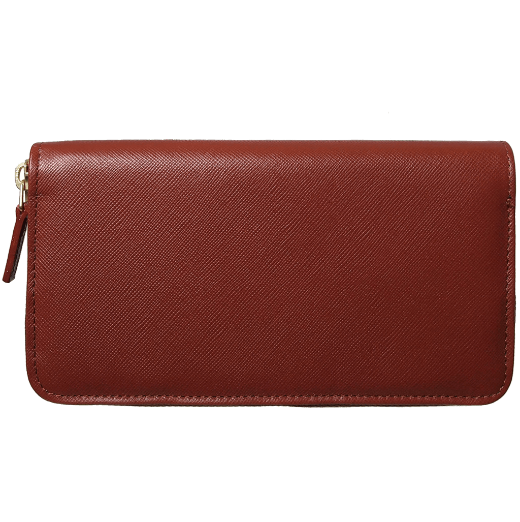 72 Smalldive Unisex Wallets 8 Credit Card Saffiano Zip Around Wallet Brown.