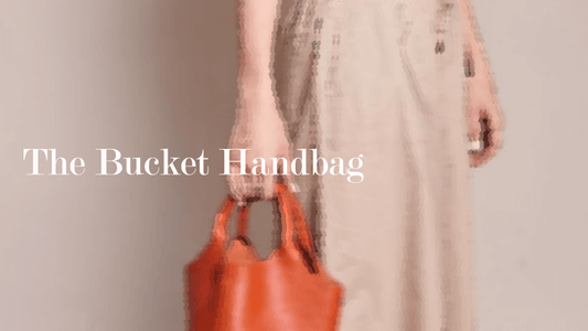 Sketch of Woman With Bucket Handbag