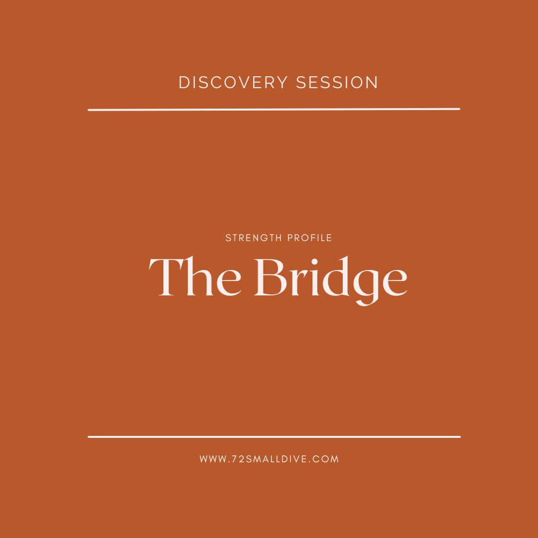 Orange background with white text for 'The Bridge' strength profile