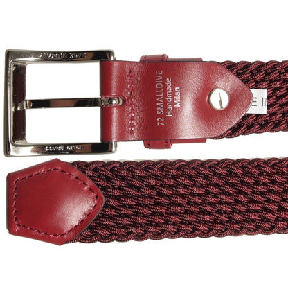 72SMALLDIVE 30mm Viscose Leather Trim Belt in Bordeaux Flatlay Image 03