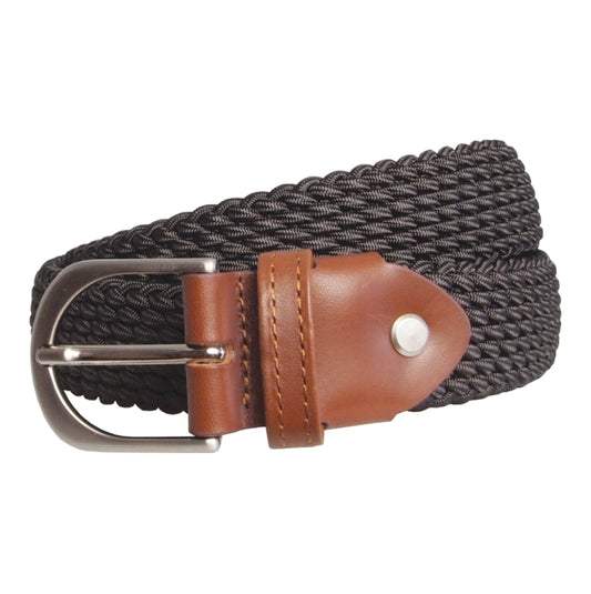 72SMALLDIVE 30mm Width Viscose Elastic Belt In Brown Sizes S to XXXL Front Image 01