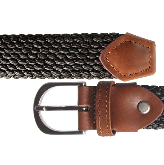 72SMALLDIVE 30mm Width Viscose Elastic Belt In Brown Sizes S to XXXL Flatlay Image 02