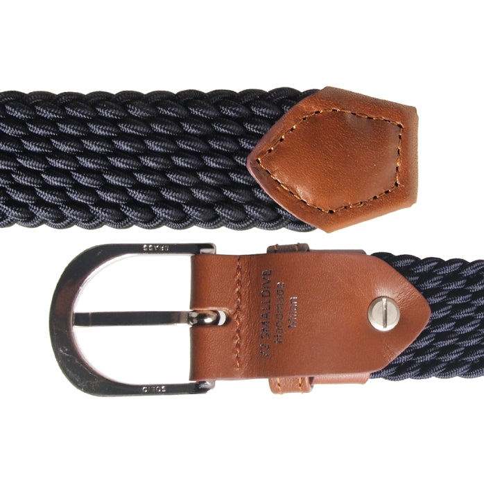 72SMALLDIVE 30mm Width Viscose Elastic Belt In Navy Sizes S to XXXL Flatlay Image 03