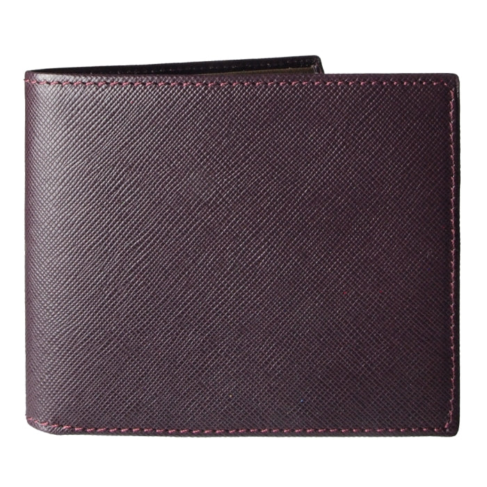 72 SMALLDIVE Amethyst Saffiano Leather Slim Billfold 8 Card Slots Image 01