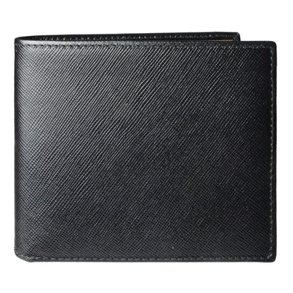 72 SMALLDIVE Black Saffiano Leather Slim Billfold 8 Card Slots Image 01