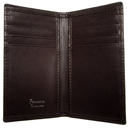 72 SMALLDIVE Brown Buffed Leather Mini Billfold 8 Card Slots Image 2