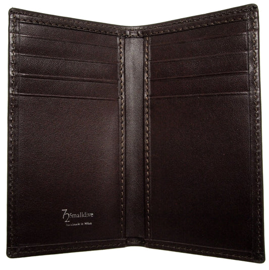 72 SMALLDIVE Brown Buffed Leather Mini Billfold 8 Card Slots Image 2
