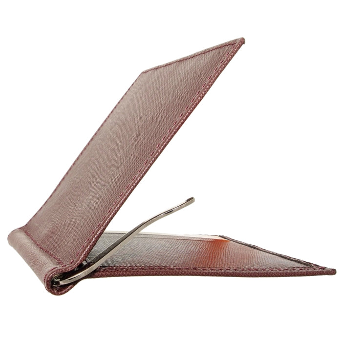 72 SMALLDIVE Brown Saffiano Leather Money Clip Image 2