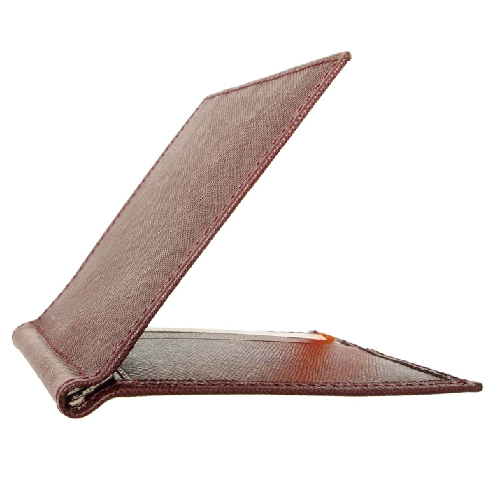 72 SMALLDIVE Brown Saffiano Leather Money Clip 3