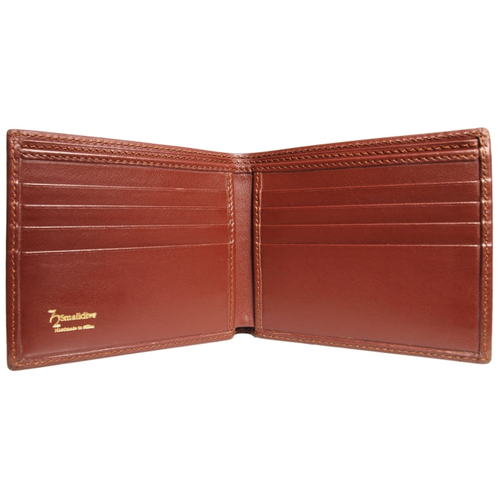 72 SMALLDIVE Small Brown Buffed Leather Billfold 8 Card Slots Image 2