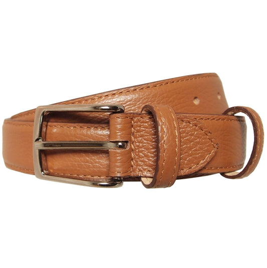 72 SMALLDIVE Tan Sartorial Pebble Textured Leather Belt Image 01