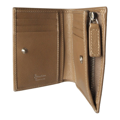 72 Smalldive Taupe Saffiano Leather French Wallet Image 3