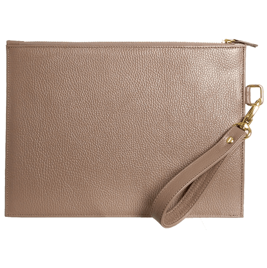 Ash Brown Textured Leather Folio 72 Smalldive