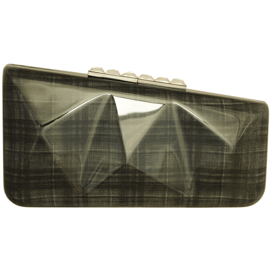 72 Smalldive Clutches Minaudière in Ash Glen Plaid.