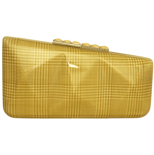 72 Smalldive Clutches Minaudiére in Cream Glen Plaid.