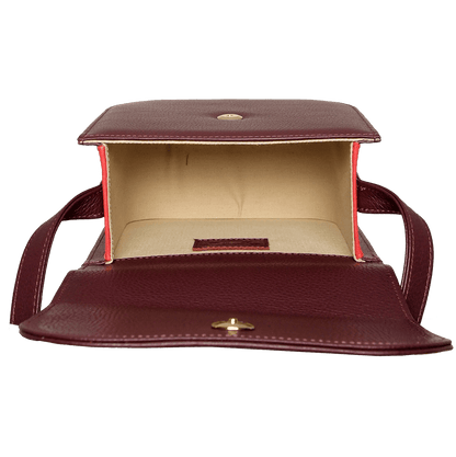 Bordeaux Midi Shoulder Textured Leather Handbag