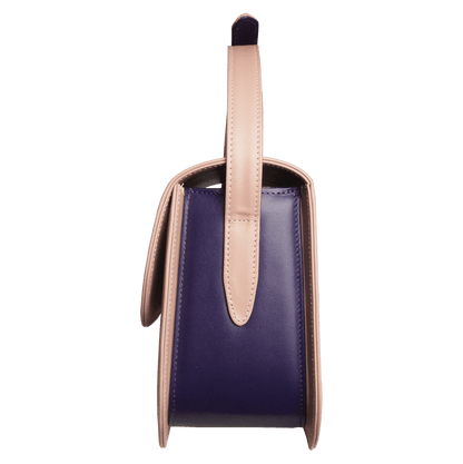Pink Buffed Leather Crossbody Bag