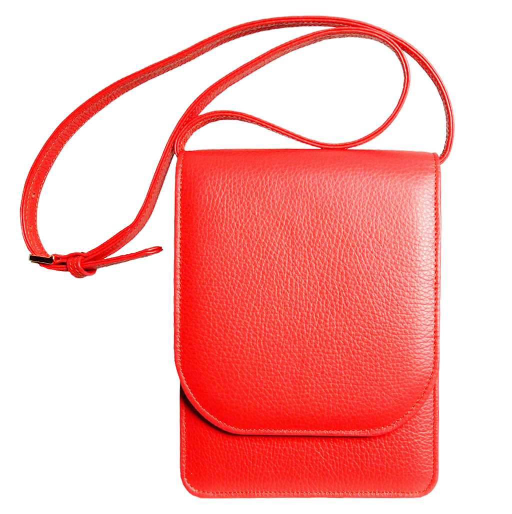 72 Smalldive Minis & Pouches Pebbled Calf Leather Mini Bag Coral.