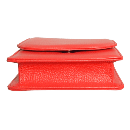 Pebbled Calf Leather Mini Bag Coral