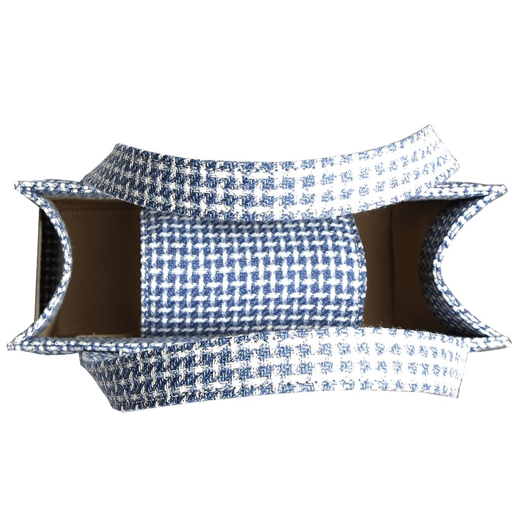 Top View Of Blue Melange Eco Wool Tote 72 Smalldive