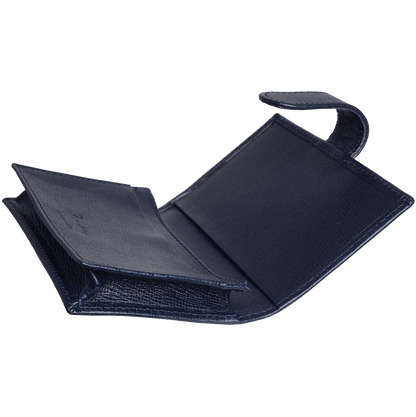 Saffiano Business Card Case Blue