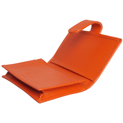 Saffiano Business Card Case Orange