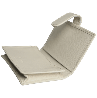Saffiano Business Card Case Ivory