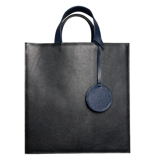 72 Smalldive Briefcase & Totes Pebbled Leather Briefcase Tote Bag Black.
