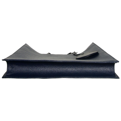 72 Smalldive Briefcase & Totes Pebbled Leather Briefcase Tote Bag Navy.