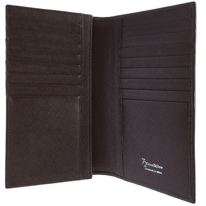 Saffiano Long Envelope Wallet Brown