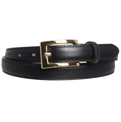 72 Smalldive Womens Belts 20 mm Saffiano Leather Belt Black.