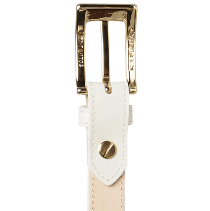 20 mm Saffiano Leather Belt Ivory