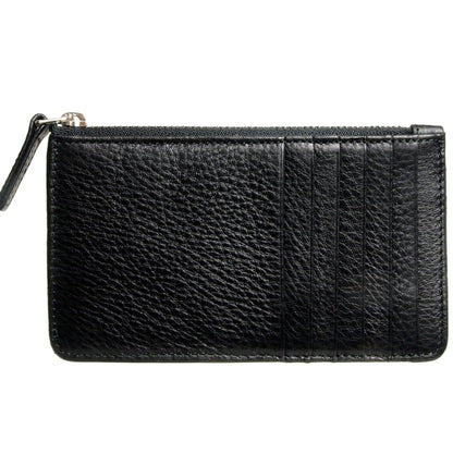 72 SMALLDIVE Navy Textured Leather Zip Card Wallet With 6 Card Sleeves Image 2