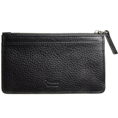 72 SMALLDIVE Navy Textured Leather Zip Card Wallet With 6 Card Sleeves Image 1